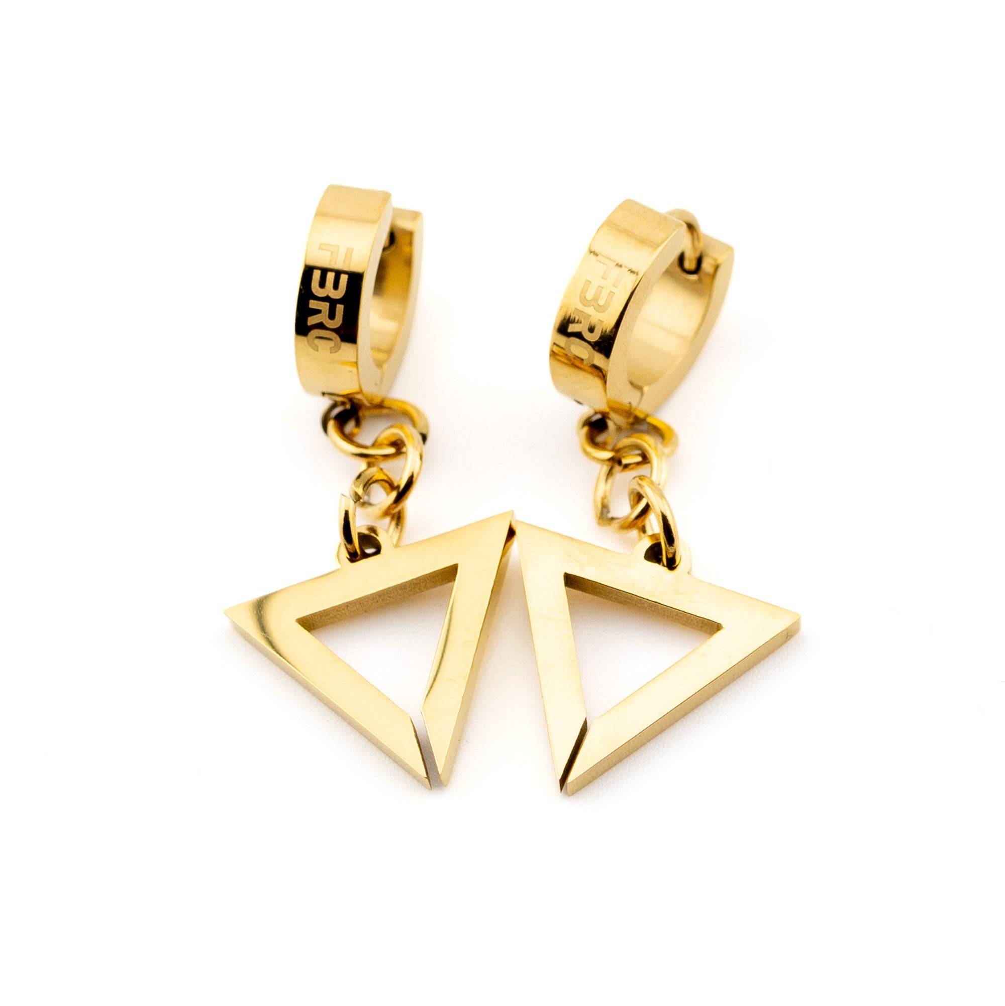 TR-08 Gold Triangle Earrings