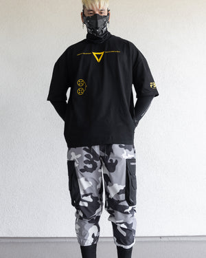 V3-3 Black Yellow Oversized Short Sleeve T