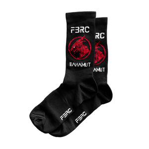 Bahamut Black Crew Socks