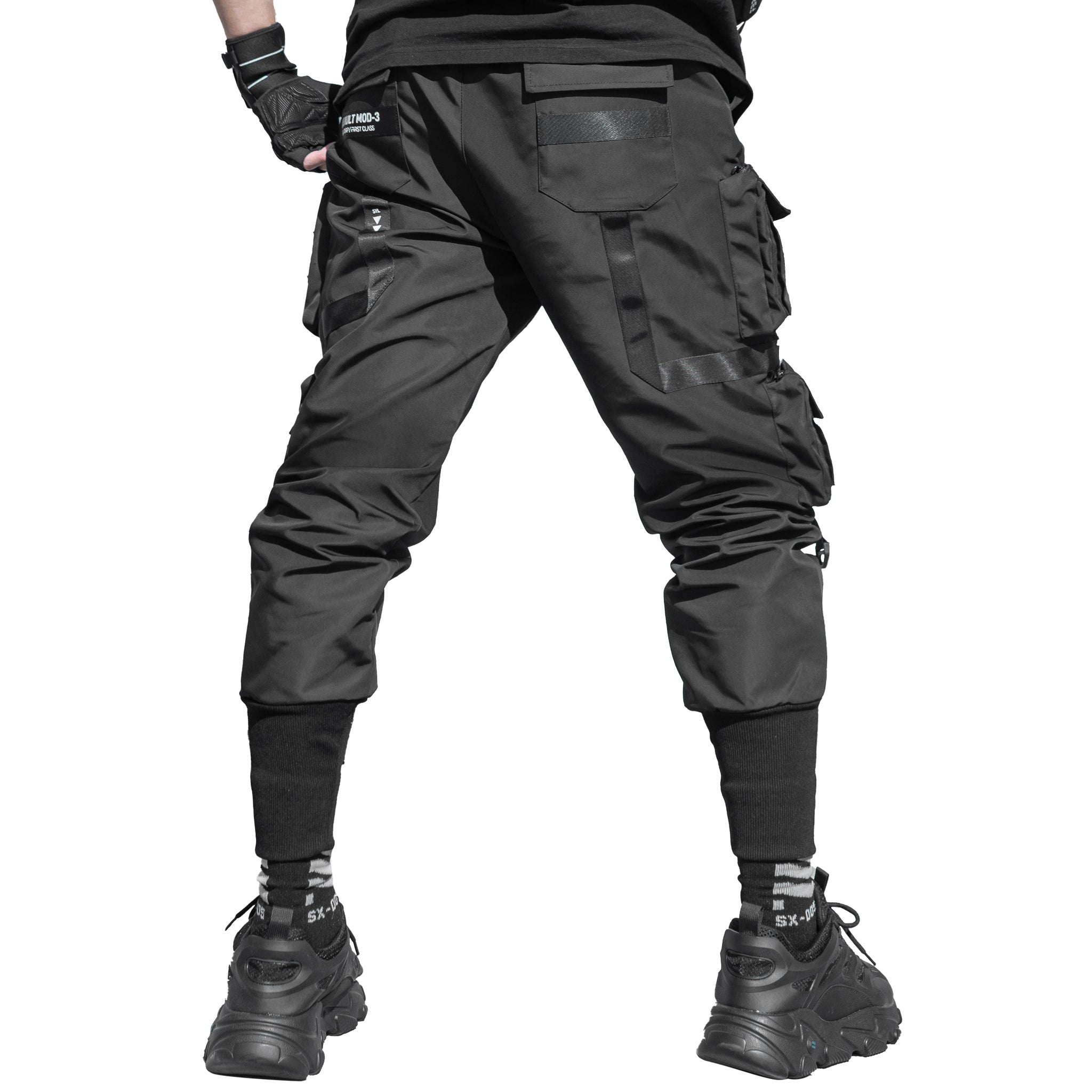 CG-Type 04G White Cargo Joggers - Fabric of the Universe