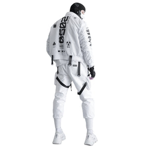 Y-2050 White Short Bomber Jacket