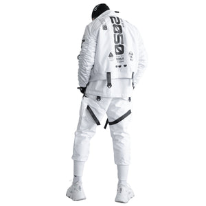 Y-2050 White Short Bomber Jacket