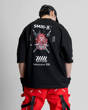 SMRI-X Black Oversized Short Sleeve T