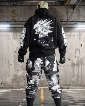 Griffin-0909 Black Purple Hoodie