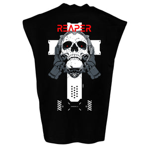 Reaper Black Oversized Sleeveless T