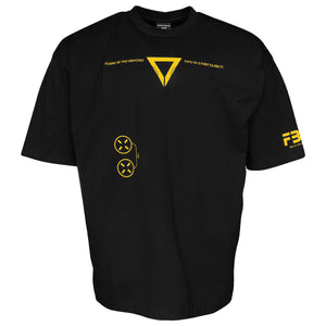 V3-3 Black Yellow Oversized Short Sleeve T
