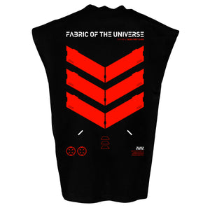 V3-S Black Red Oversized Sleeveless T