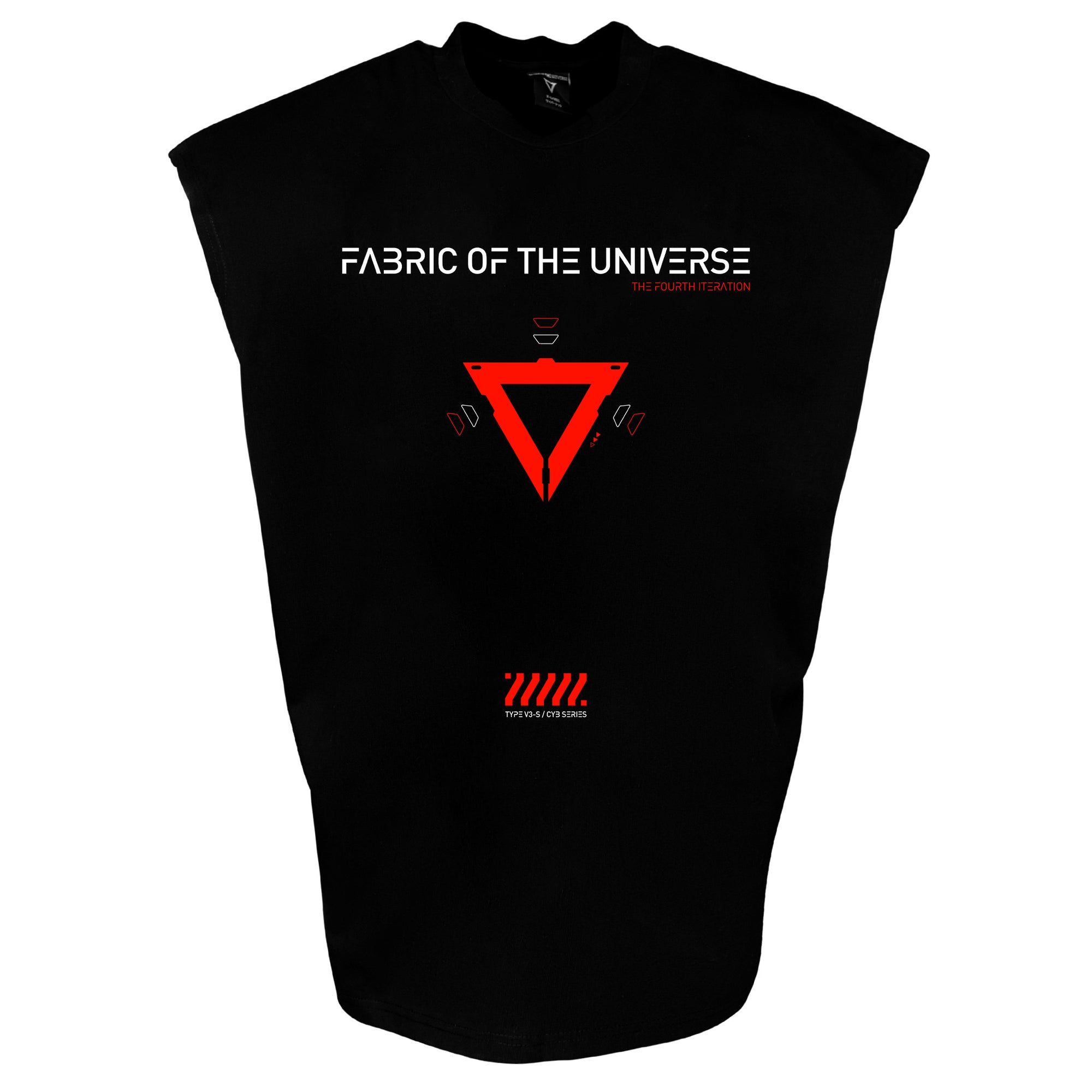 V3-S Black Red Oversized Sleeveless T