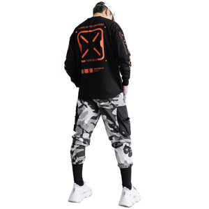 XB-03 Black Orange Long Sleeve T