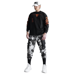 XB-03 Black Orange Long Sleeve T