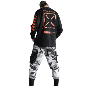 XB-03 Black Orange Long Sleeve T