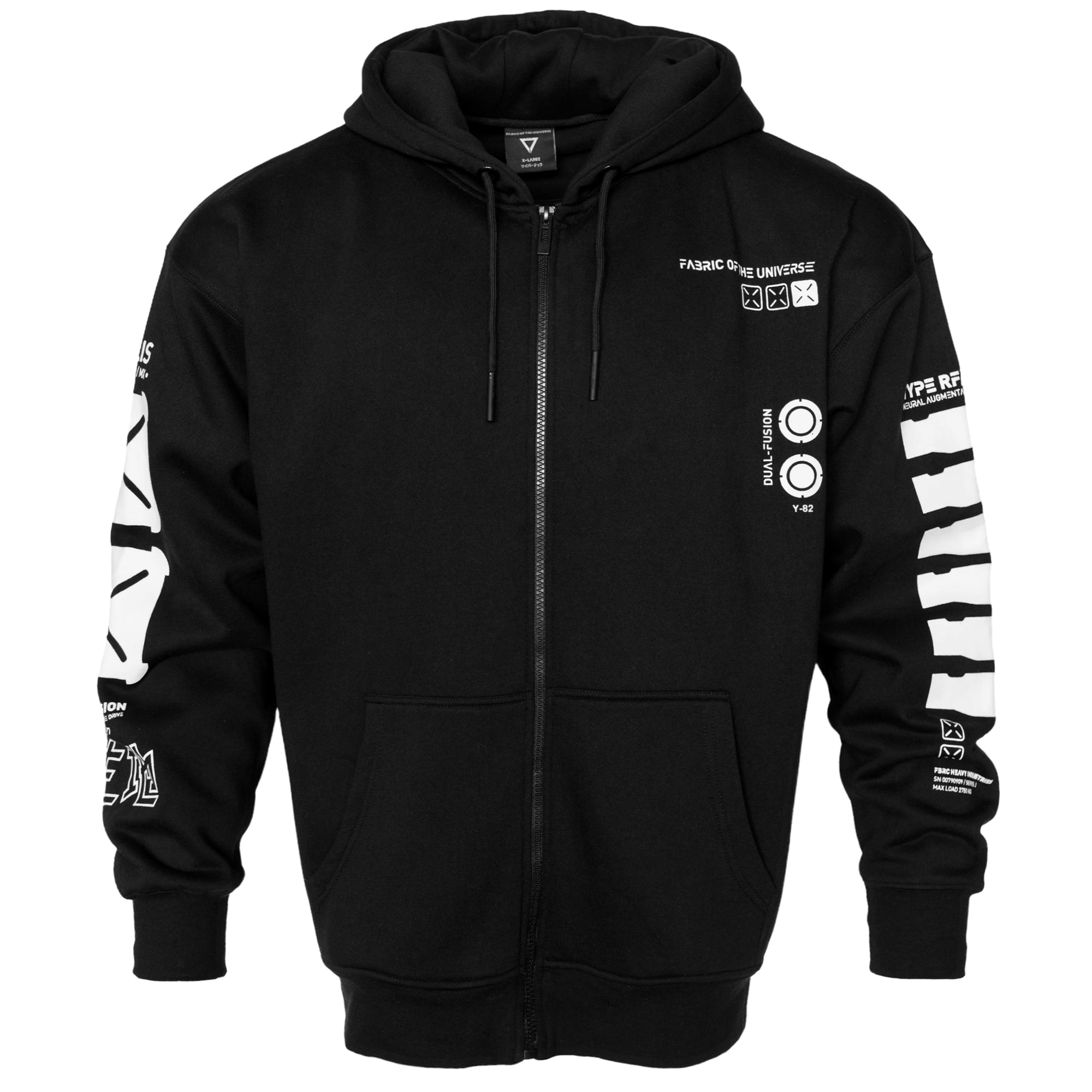 Y-2050 Black Zip Hoodie