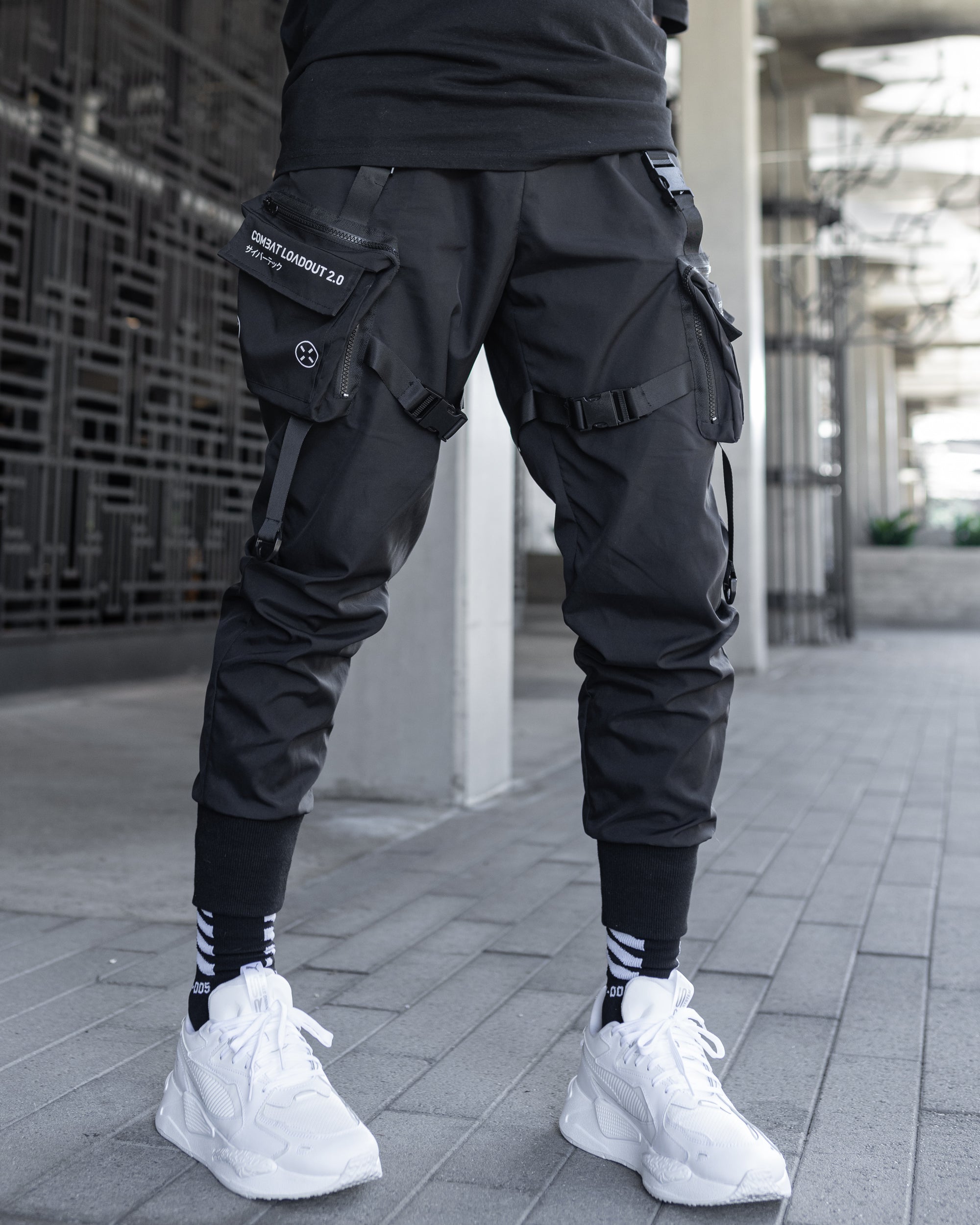 CG-Type 10F Black Cargo Pants - Fabric of the Universe