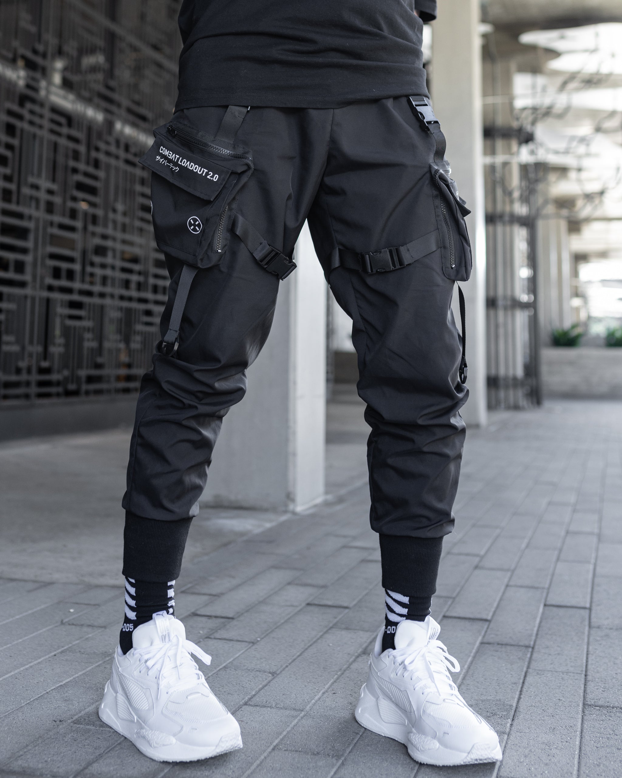 CG-Type 05A Black Cargo Joggers - Fabric of the Universe