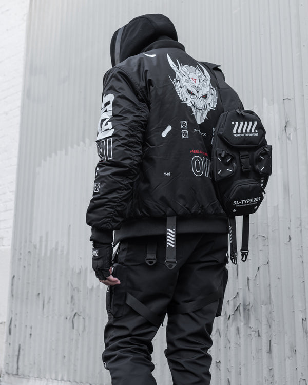 ONI Black Bomber Jacket - Fabric of the Universe